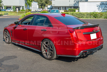2016-19 Cadillac CTS-V Carbon Fiber Rear Valance Diffuser Lip Cover image 6