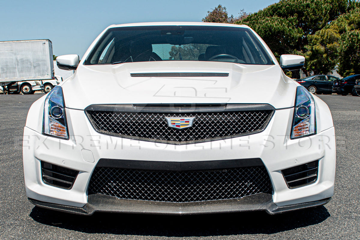 2016-19 Cadillac ATS-V Dry Carbon Fiber Front Grille Accent Bezel Insert image 11