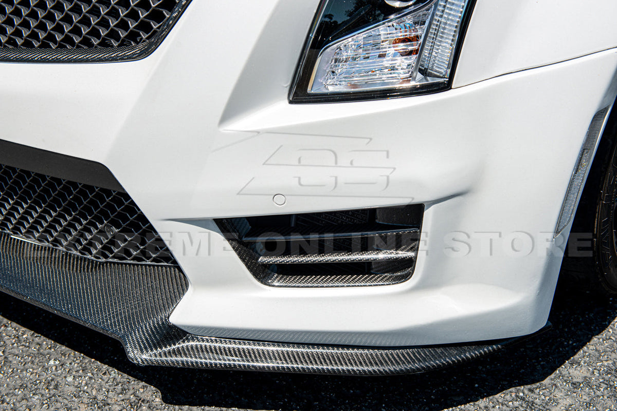 2016-19 Cadillac ATS-V Dry Carbon Fiber Front Grille Accent Bezel Insert image 10