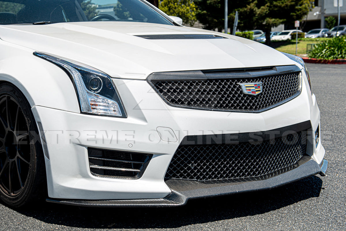 2016-19 Cadillac ATS-V Dry Carbon Fiber Front Grille Accent Bezel Insert image 12
