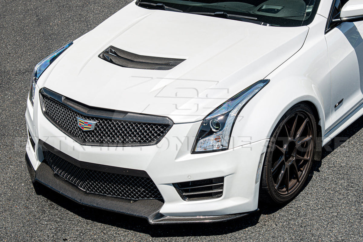 2016-19 Cadillac ATS-V Dry Carbon Fiber Front Grille Accent Bezel Insert image 13