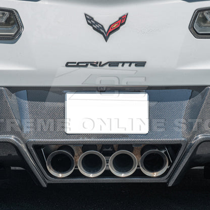 Corvette C7 Factory DRY CARBON FIBER Finned Rear Diffuser image 10