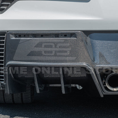 Corvette C7 Factory DRY CARBON FIBER Finned Rear Diffuser image 9
