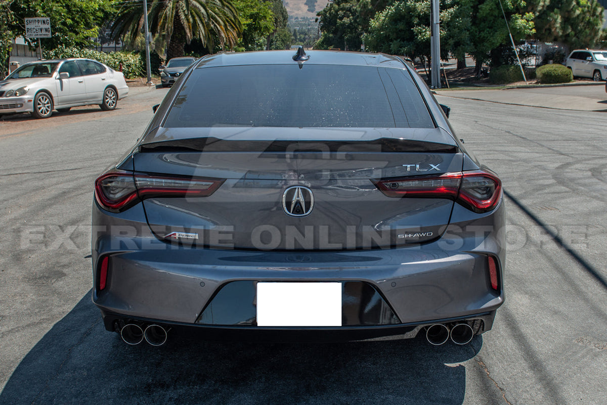 2021-Up Acura TLX Stainless Steel Muffler Delete Quad Tips Axle Back Exhaust image 4