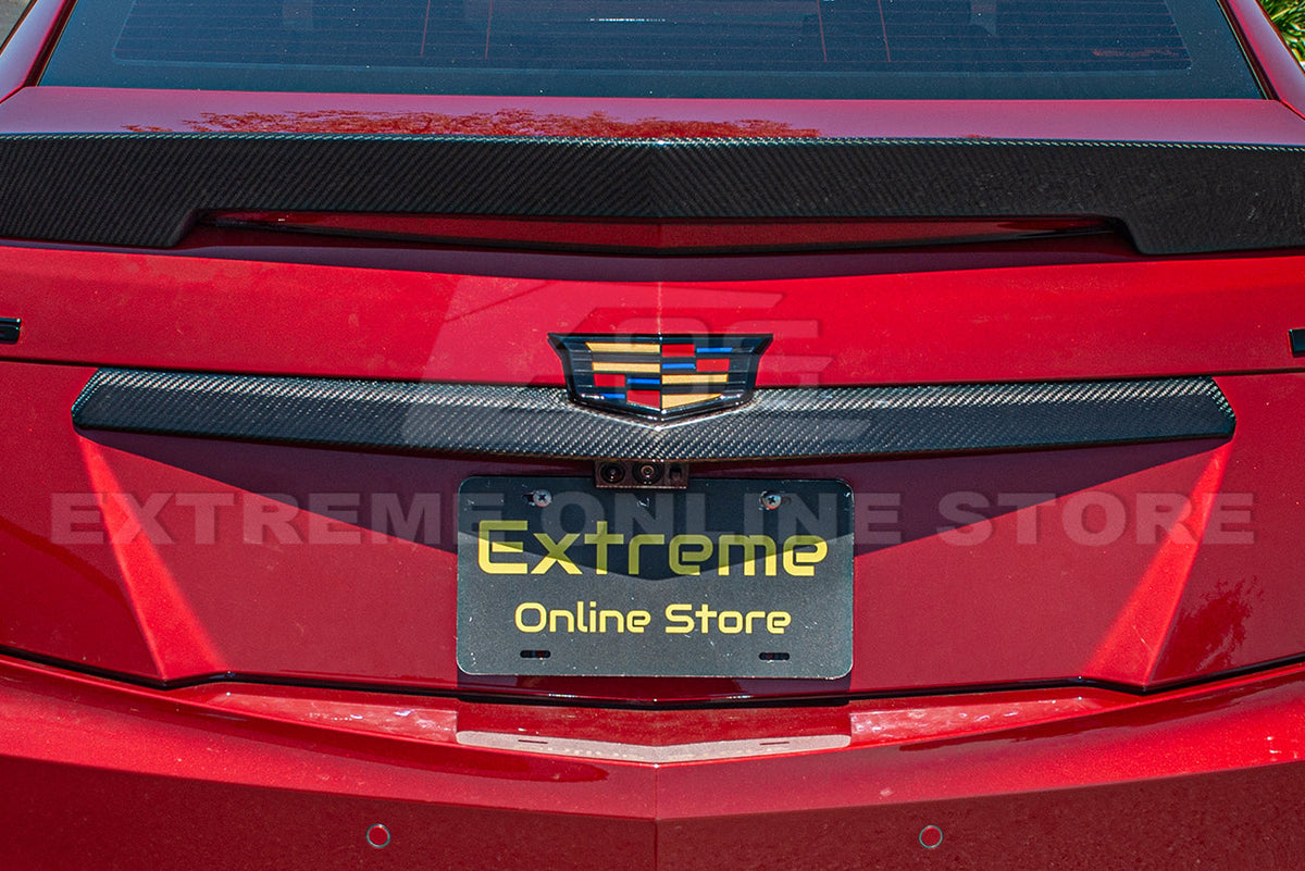 2016-19 Cadillac CTS-V DRY Carbon Fiber Rear Deck Lid Center Applique Trunk Insert image 7