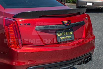 2016-19 Cadillac CTS-V DRY Carbon Fiber Rear Deck Lid Center Applique Trunk Insert image 4