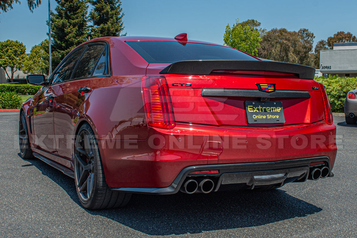 2016-19 Cadillac CTS-V DRY Carbon Fiber Rear Deck Lid Center Applique Trunk Insert image 6