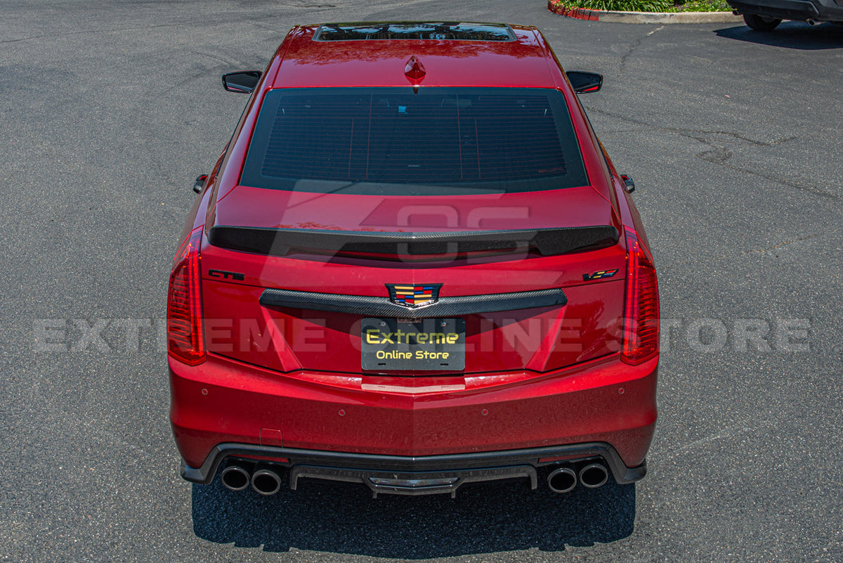 2016-19 Cadillac CTS-V DRY Carbon Fiber Rear Deck Lid Center Applique Trunk Insert image 10
