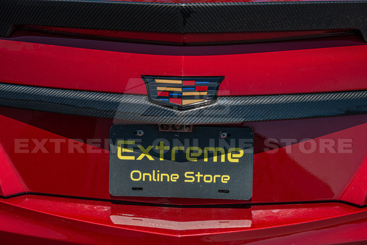 2016-19 Cadillac CTS-V DRY Carbon Fiber Rear Deck Lid Center Applique Trunk Insert image 12