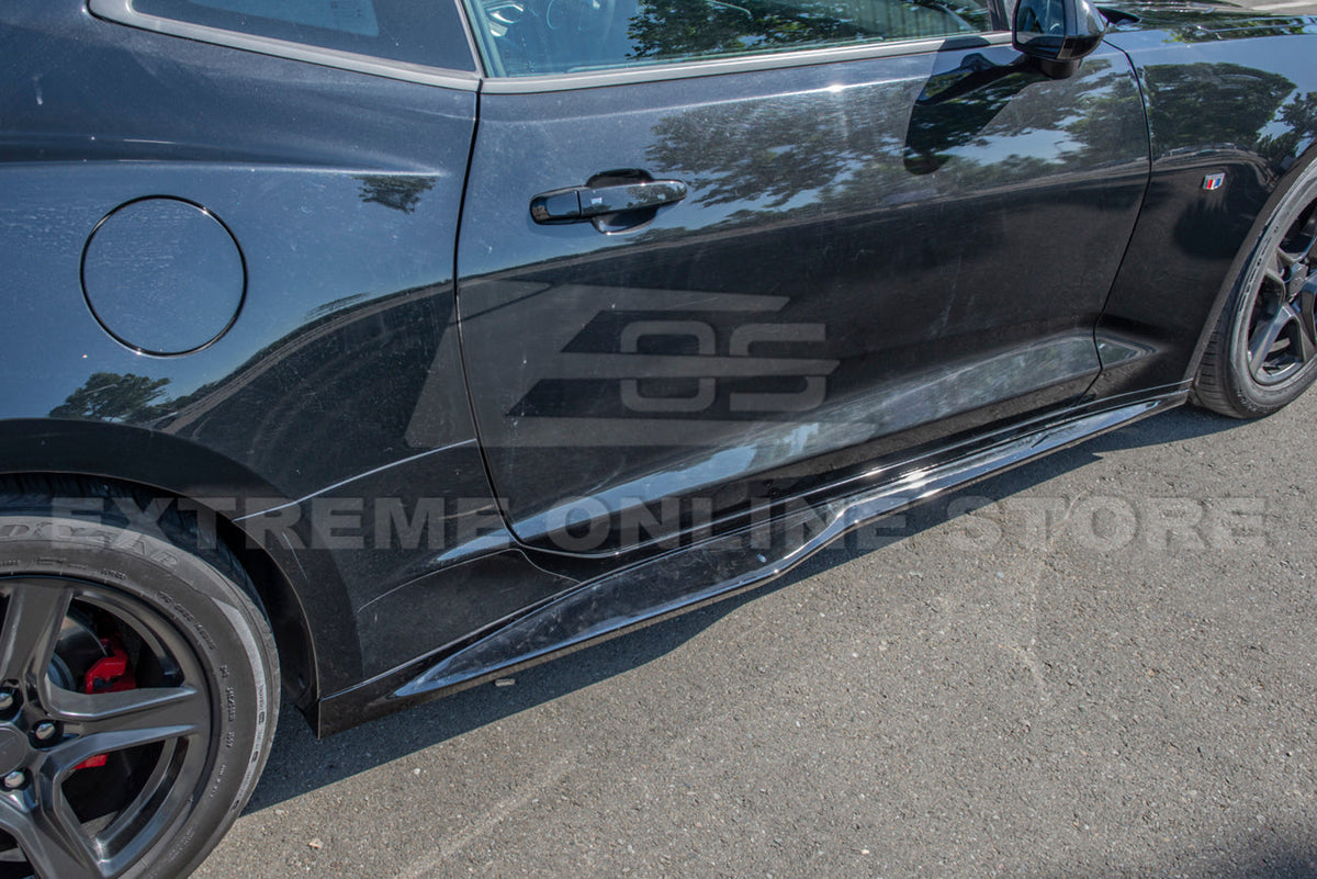 2019-Up Camaro RS & SS ZL1 Style Front Lip Splitter & Side Skirts image 9