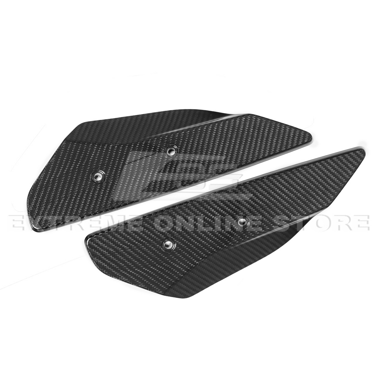2020-Up Corvette C8 GM Factory Style DRY CARBON FIBER Rear Spoiler Side Winglets image 14