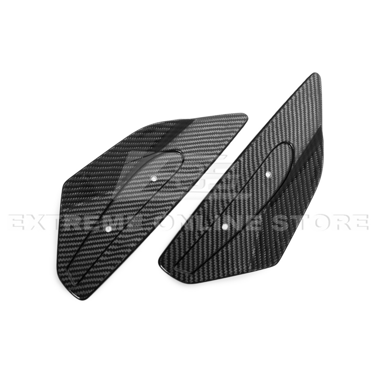 2020-Up Corvette C8 GM Factory Style DRY CARBON FIBER Rear Spoiler Side Winglets image 9