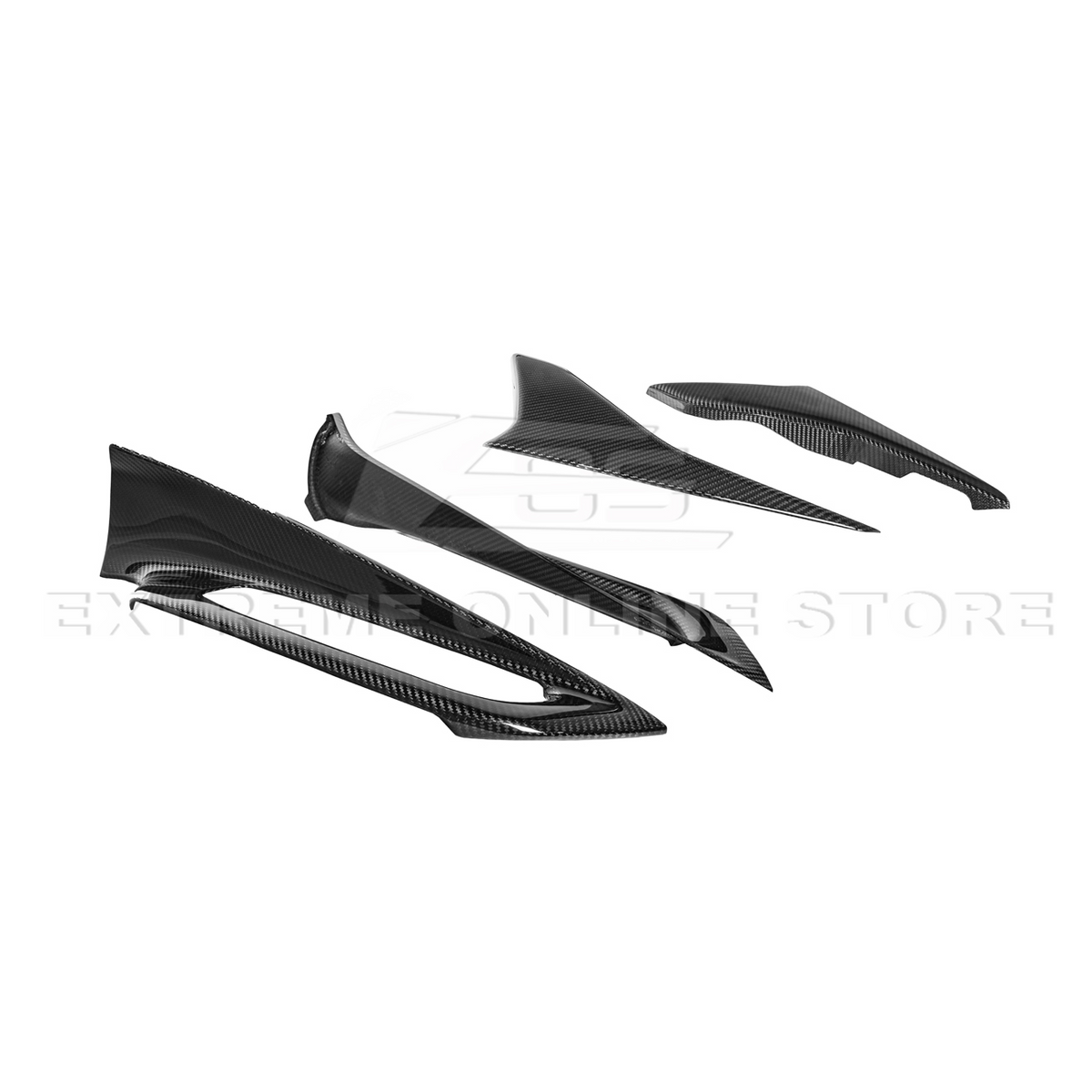 Corvette C8 DRY CARBON FIBER Window Switch Trim & Pillar Panel Cover image 15