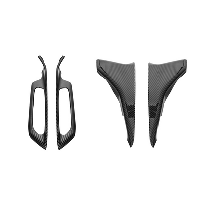 Corvette C8 DRY CARBON FIBER Window Switch Trim & Pillar Panel Cover image 2