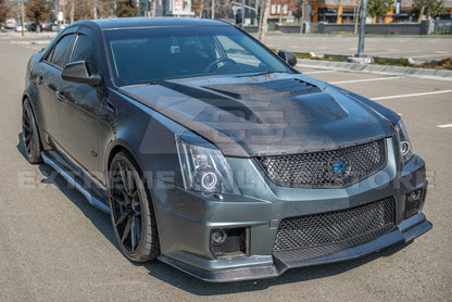 2009-15 Cadillac CTS-V Carbon Fiber Middle Vented Front Bumper Hood image 4