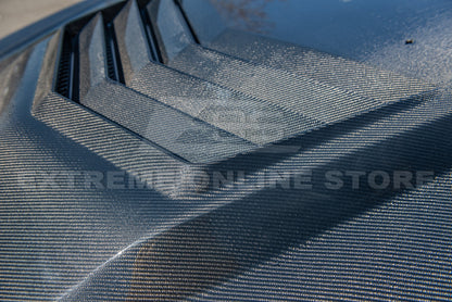 2009-15 Cadillac CTS-V Carbon Fiber Middle Vented Front Bumper Hood image 6