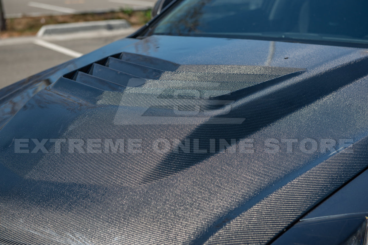 2009-15 Cadillac CTS-V Carbon Fiber Middle Vented Front Bumper Hood image 7