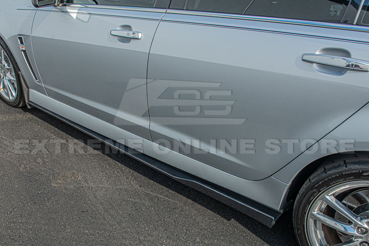 2013-15 Chevrolet SS Carbon Fiber Front Bumper Lip Splitter Side Skirts image 12