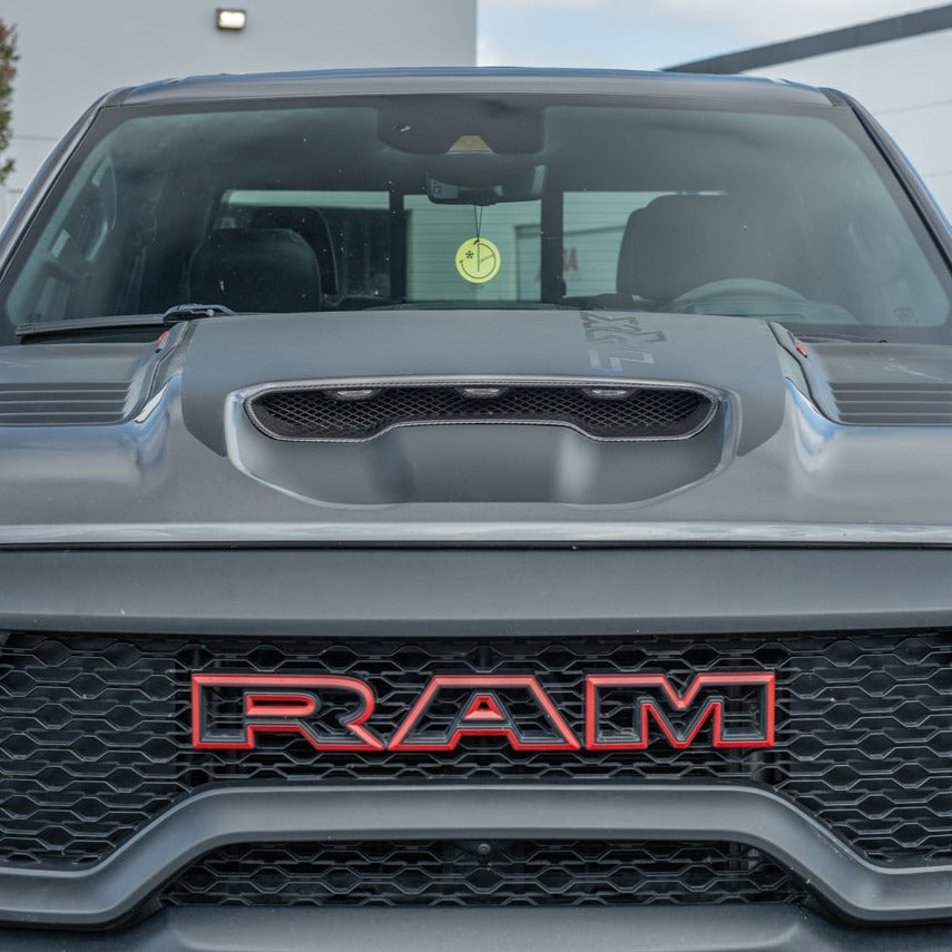 2019-Up Ram 1500 TRX Carbon Fiber Front Air Intake Hood Scoop image 2