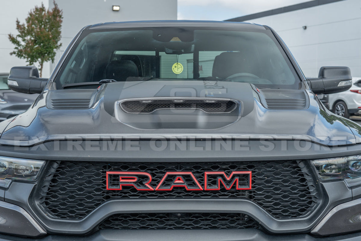 2019-Up Ram 1500 TRX Carbon Fiber Front Air Intake Hood Scoop image 4