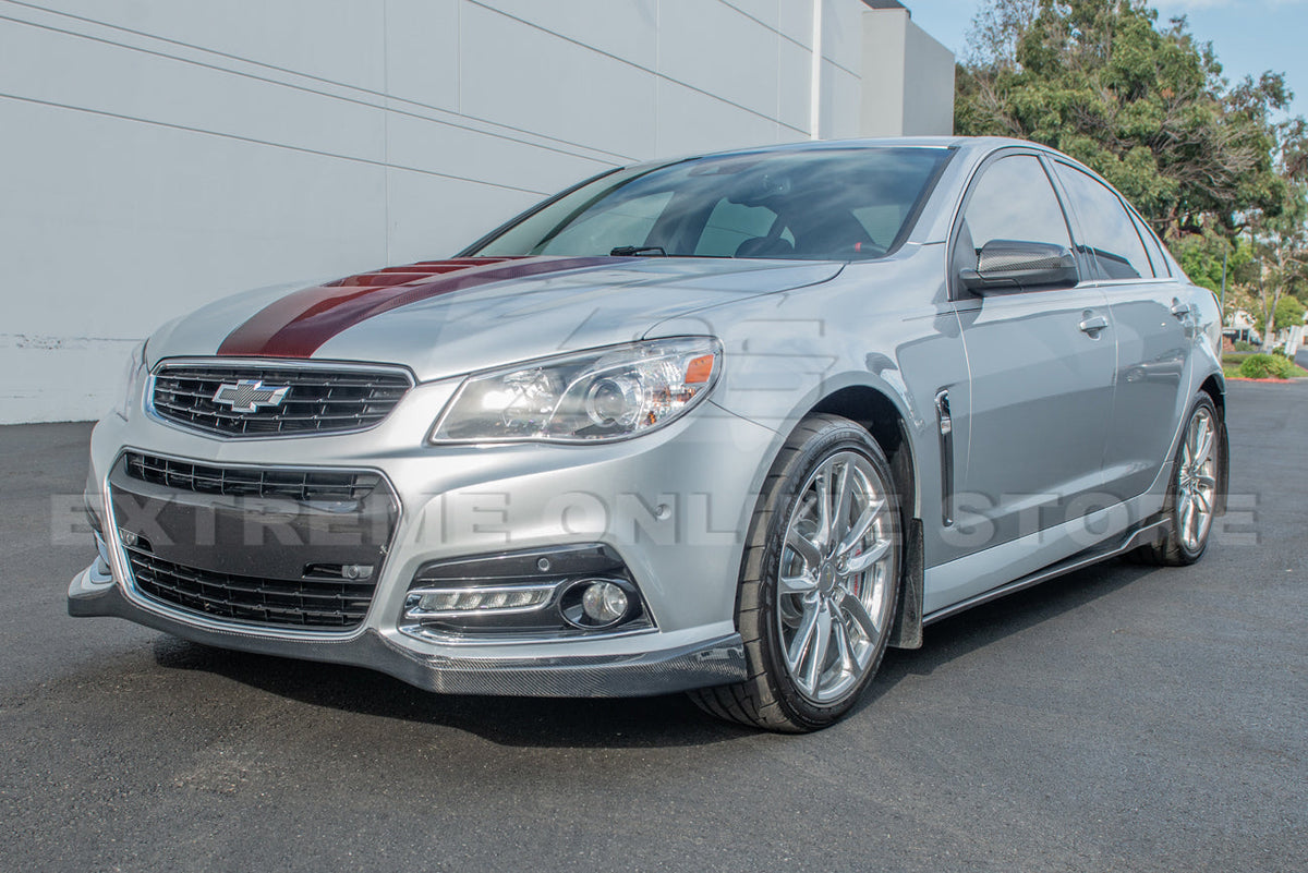 2013-15 Chevrolet SS Carbon Fiber Front Lip Splitter Side Skirts Rear Spoiler image 3