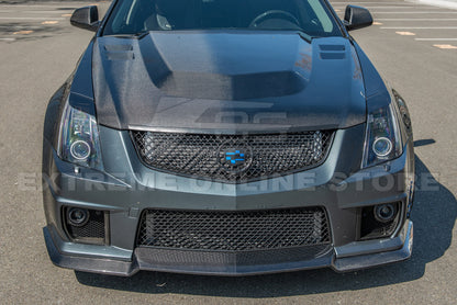 2009-15 Cadillac CTS-V Carbon Fiber Front Bumper Hood image 9