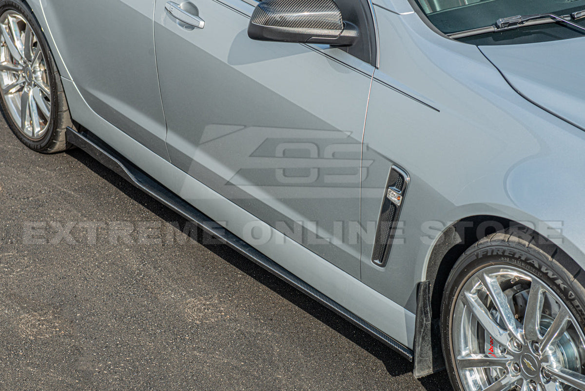 2013-17 Chevrolet SS Carbon Fiber Side Skirts Rocker Panel image 9