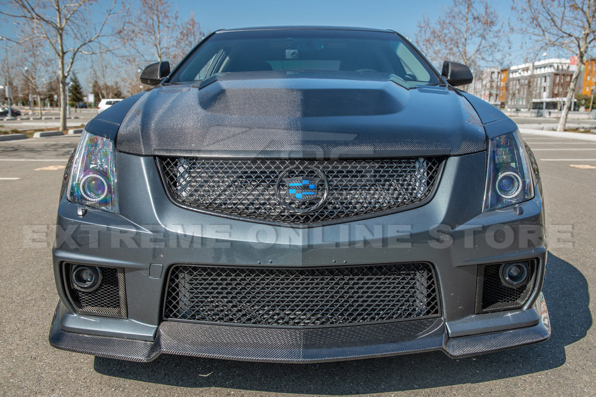 2009-15 Cadillac CTS-V Carbon Fiber Front Bumper Hood image 13