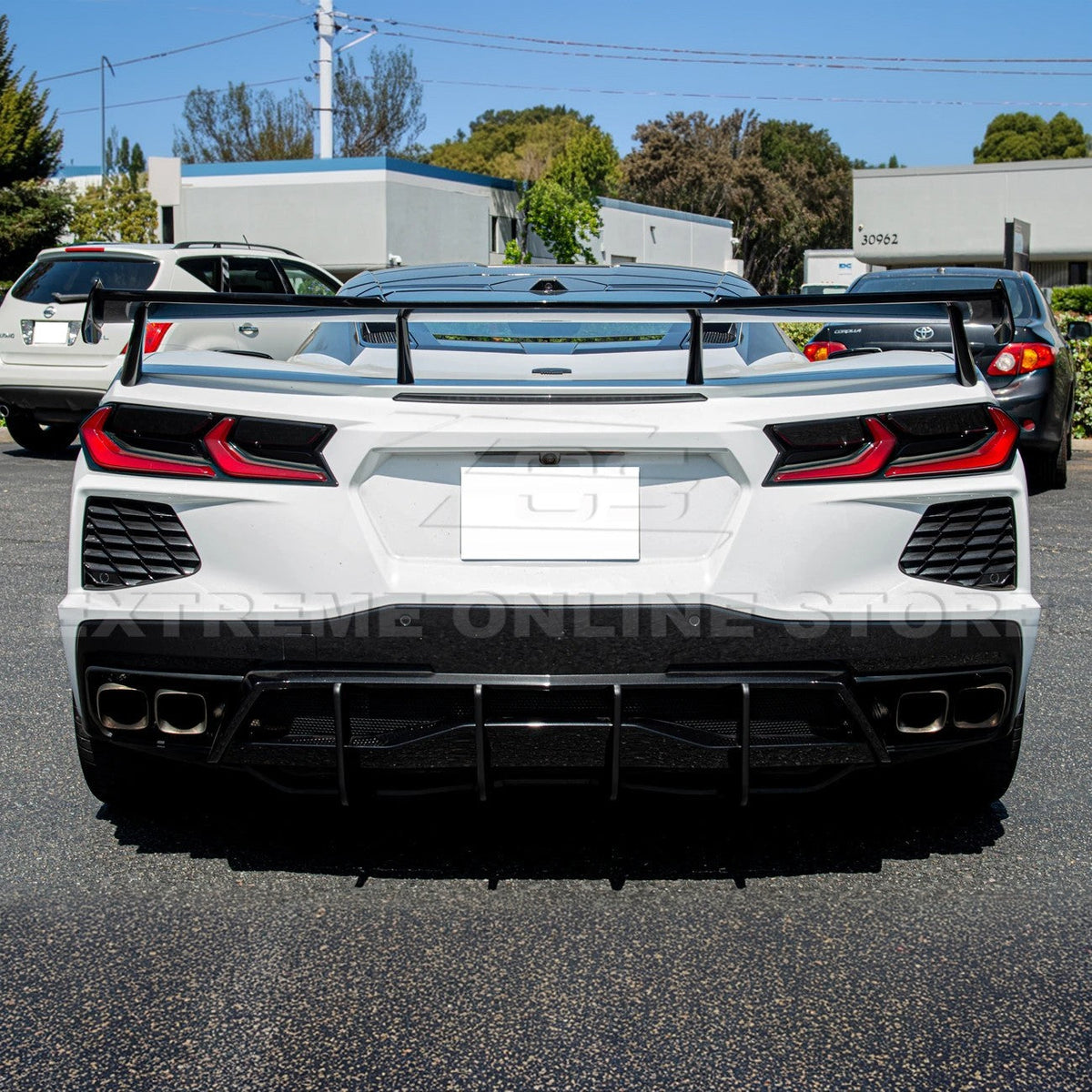 Corvette C8 Stingray DRY CARBON FIBEr Add-On Rear Diffuser Fin image 6