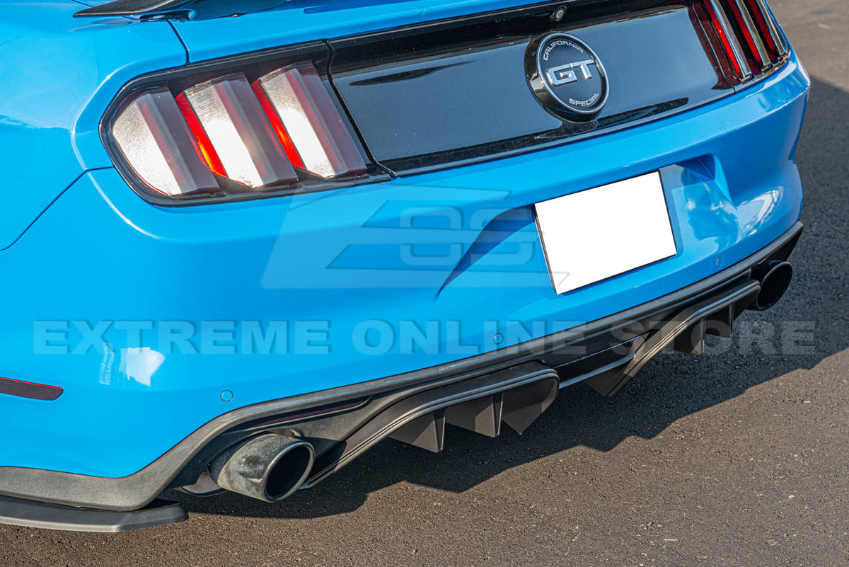 2015-17 Ford Mustang Performance Package 3Pcs Bumper Diffuser image 16