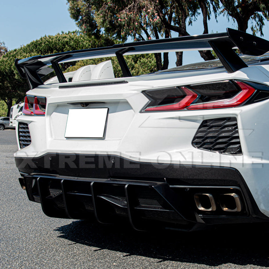 Corvette C8 Stingray DRY CARBON FIBEr Add-On Rear Diffuser Fin image 4