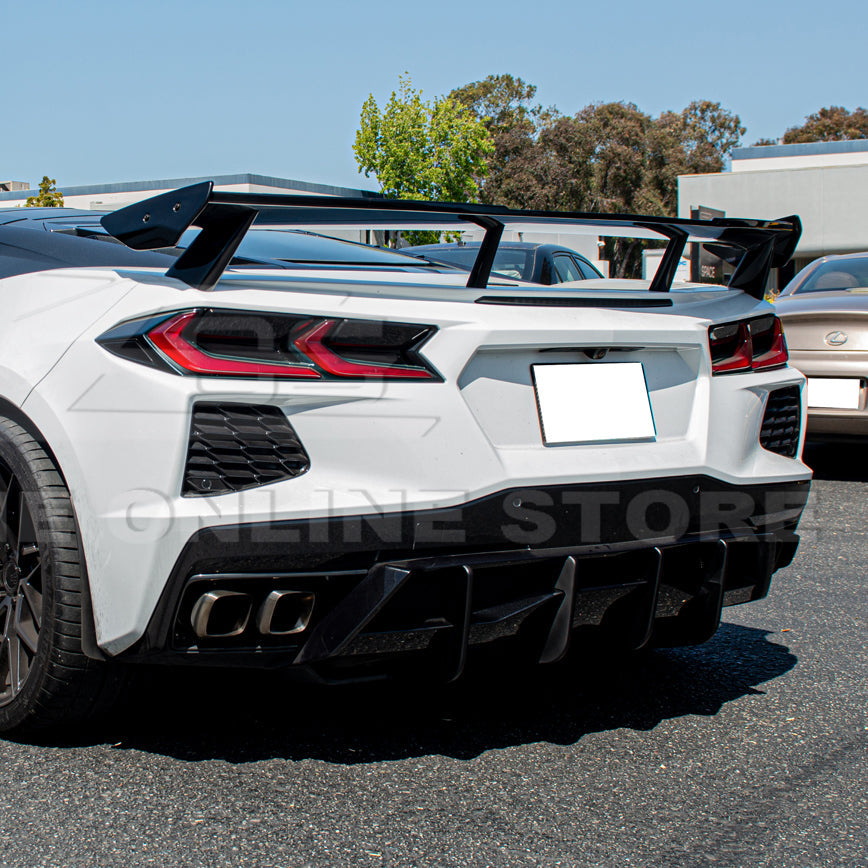 Corvette C8 Stingray DRY CARBON FIBEr Add-On Rear Diffuser Fin image 8