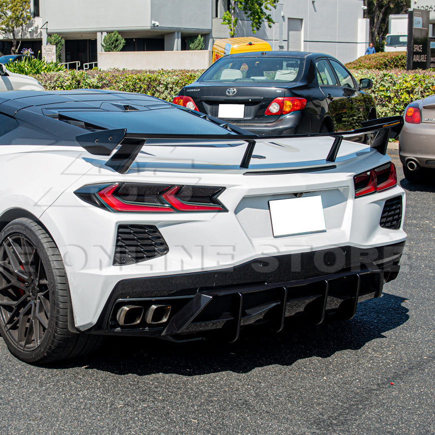 Corvette C8 Stingray DRY CARBON FIBEr Add-On Rear Diffuser Fin image 14