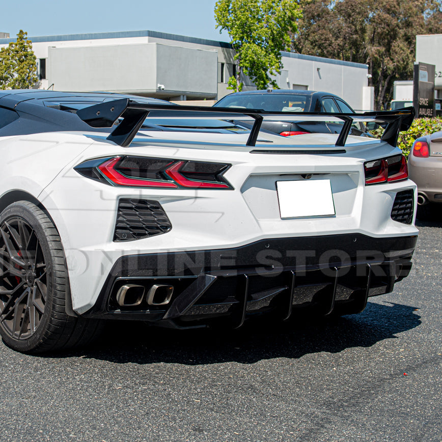 Corvette C8 Stingray DRY CARBON FIBEr Add-On Rear Diffuser Fin image 15