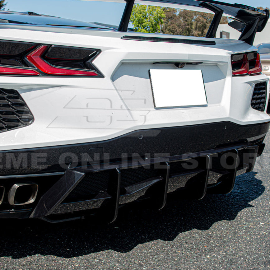 Corvette C8 Stingray DRY CARBON FIBEr Add-On Rear Diffuser Fin image 16