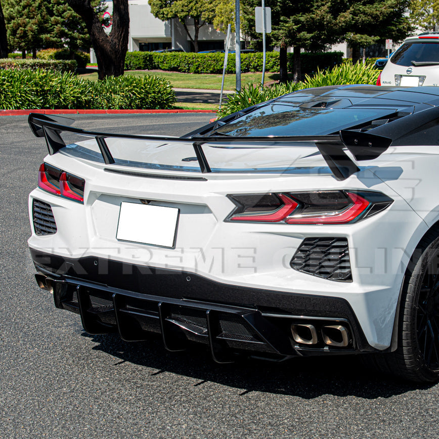 Corvette C8 Stingray DRY CARBON FIBEr Add-On Rear Diffuser Fin image 18