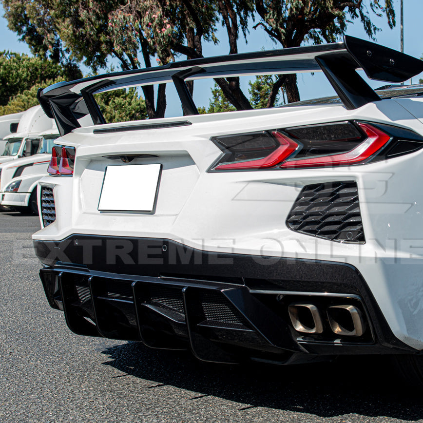 Corvette C8 Stingray DRY CARBON FIBEr Add-On Rear Diffuser Fin image 20