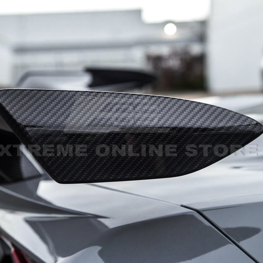 Corvette C8 Z06 W/ Z07 Package Factory Dry Carbon Fiber Rear High Wing Spoiler image 14
