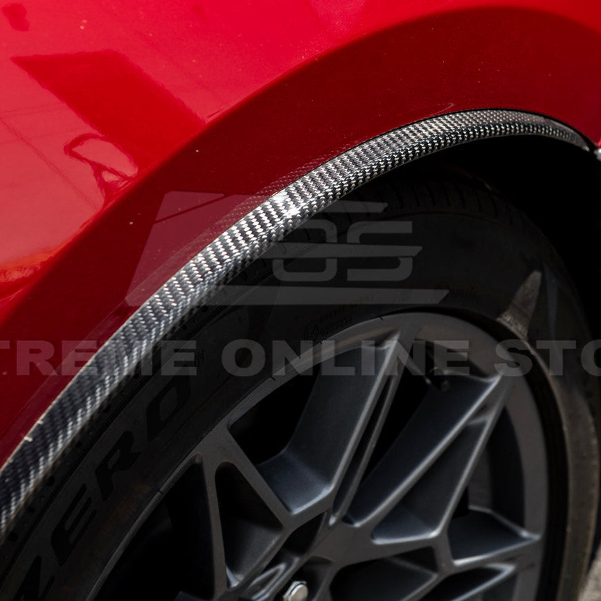 2024-Up Ford Mustang S650 DRY CARBON FIBER Rear Quarter Fender Flare Extension image 23