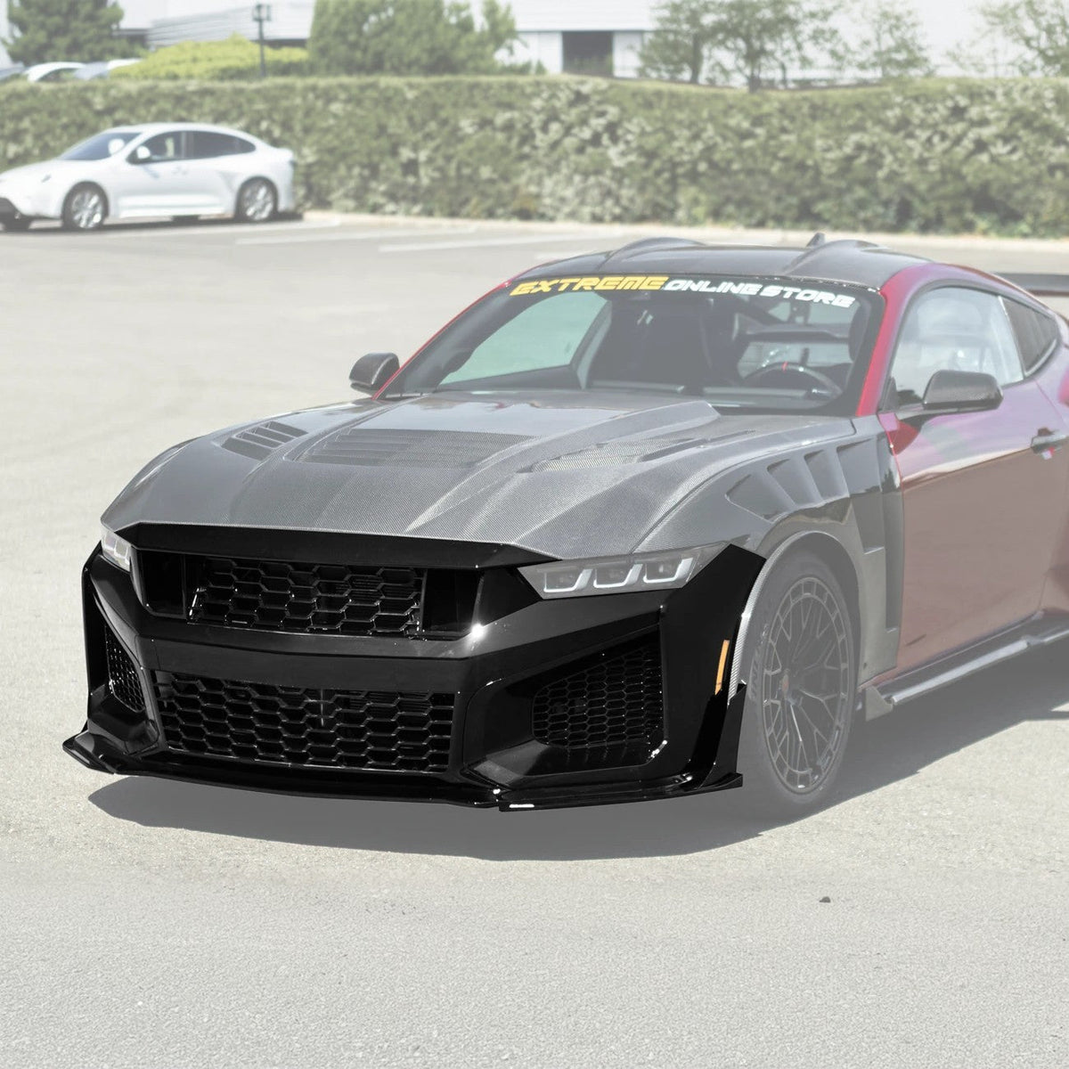 2024-Up Mustang Dark Horse SC Replacement Primed Front Bumper Cover Grille Lip (Expected To Ship In October) image 1