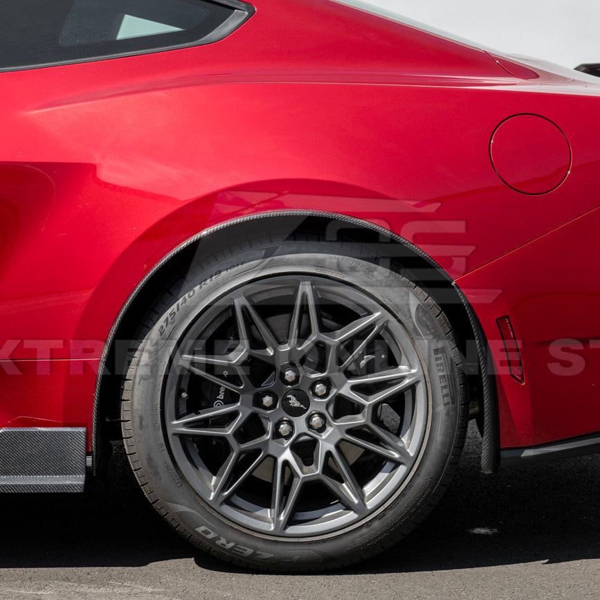 2024+ Ford Mustang DRY CARBON FIBER Fender Flares Mud Flap image 73