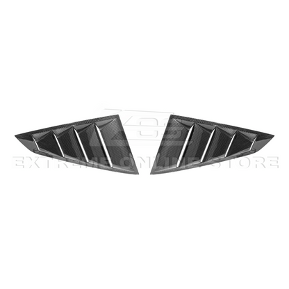 2024-Up Ford Mustang Carbon Fiber Side Quarter Window Louver Sun Shade Cover image 17