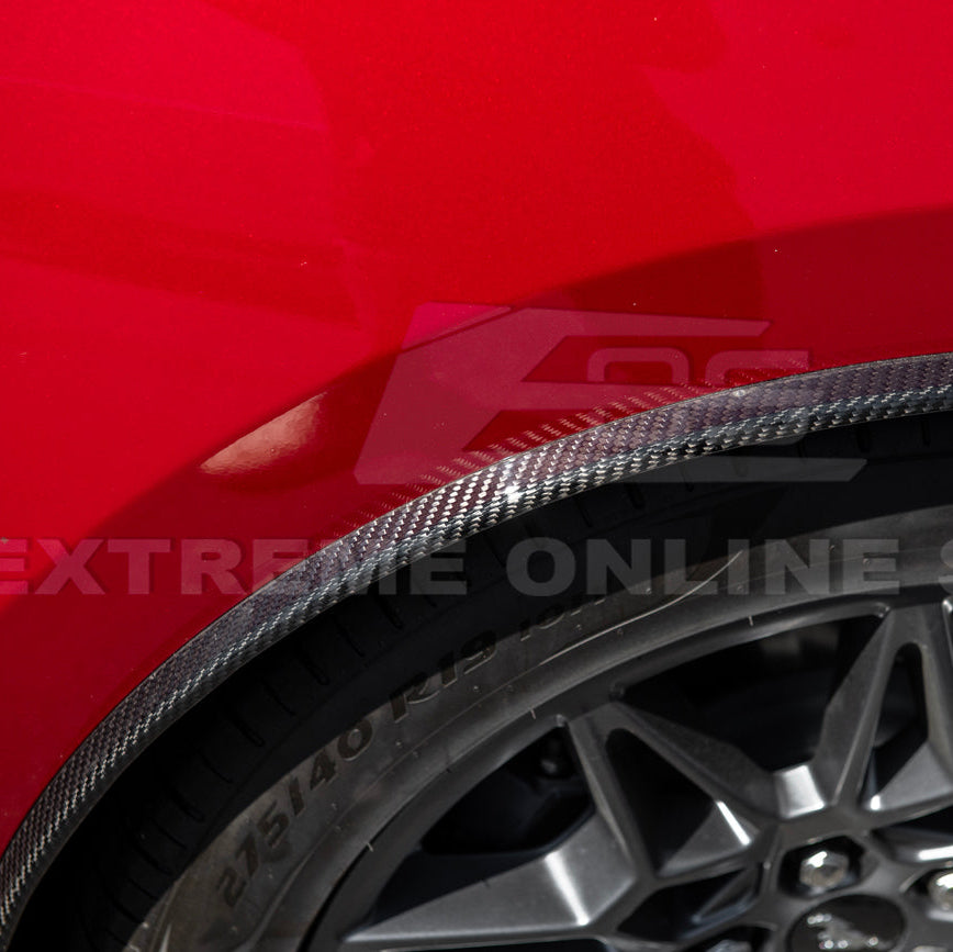 2024-Up Ford Mustang S650 DRY CARBON FIBER Rear Quarter Fender Flare Extension image 24