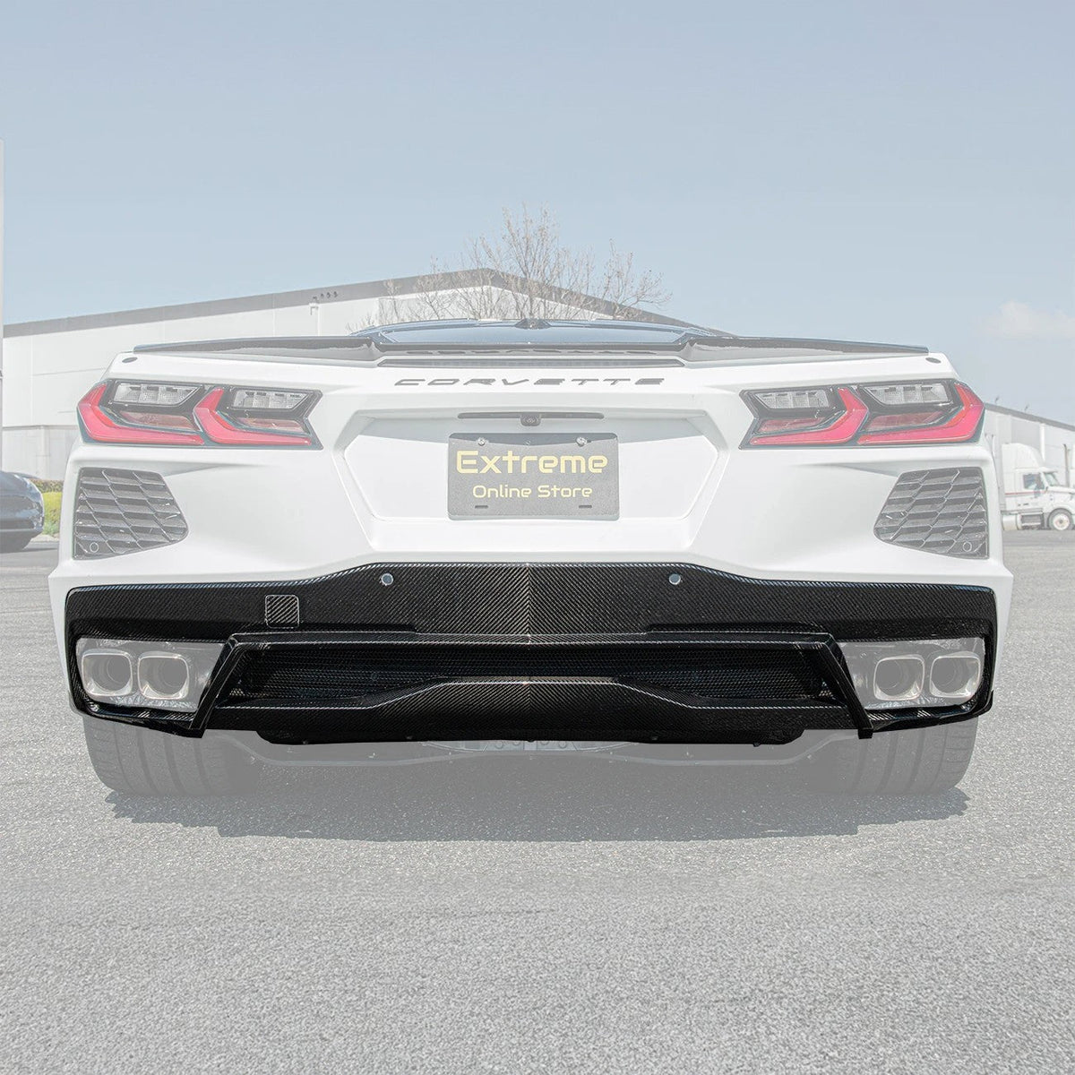 Chevrolet Corvette C8 DRY CARBON FIBER Rear Diffuser image 3