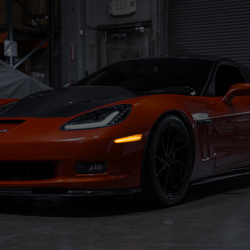 Corvette C6 Front Amber Light LED Side Markers Pair image 3