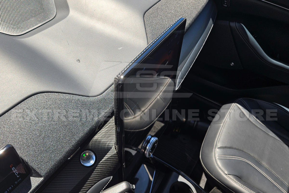 2021+ Ford Mustang Mach-E DRY CARBON FIBER Navigation Monitor Cover image 5