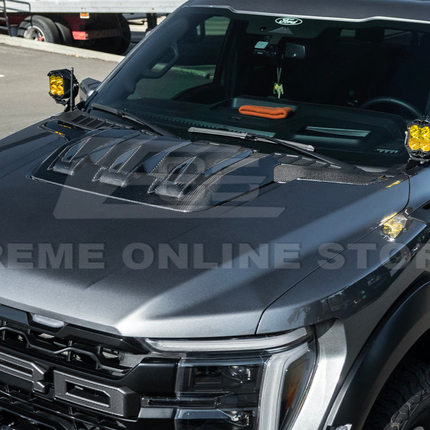 2021-Up F-150 Raptor Carbon Fiber Hood Cover image 25
