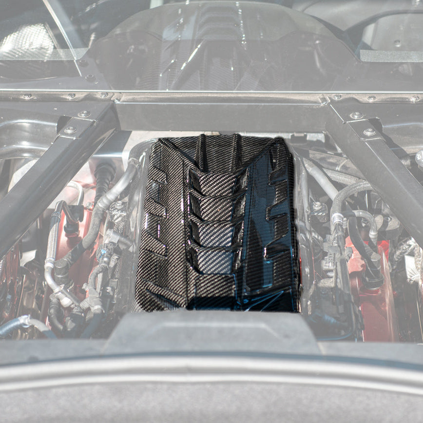 2020-Up Corvette C8 DRY CARBON FIBER LT2 Rear Engine Cover image 3