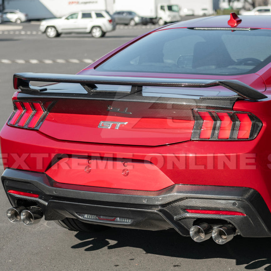 2024+ Ford Mustang GT Style Dry Carbon Fiber Rear Bumper Diffuser image 29
