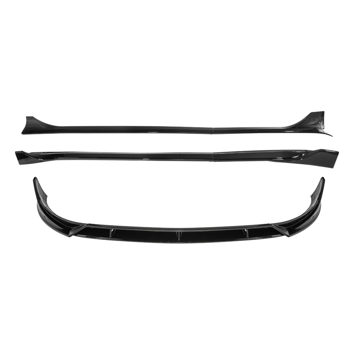 2025-Up Tesla Model Y Track Style Front Lip Side Skirts Kit image 2